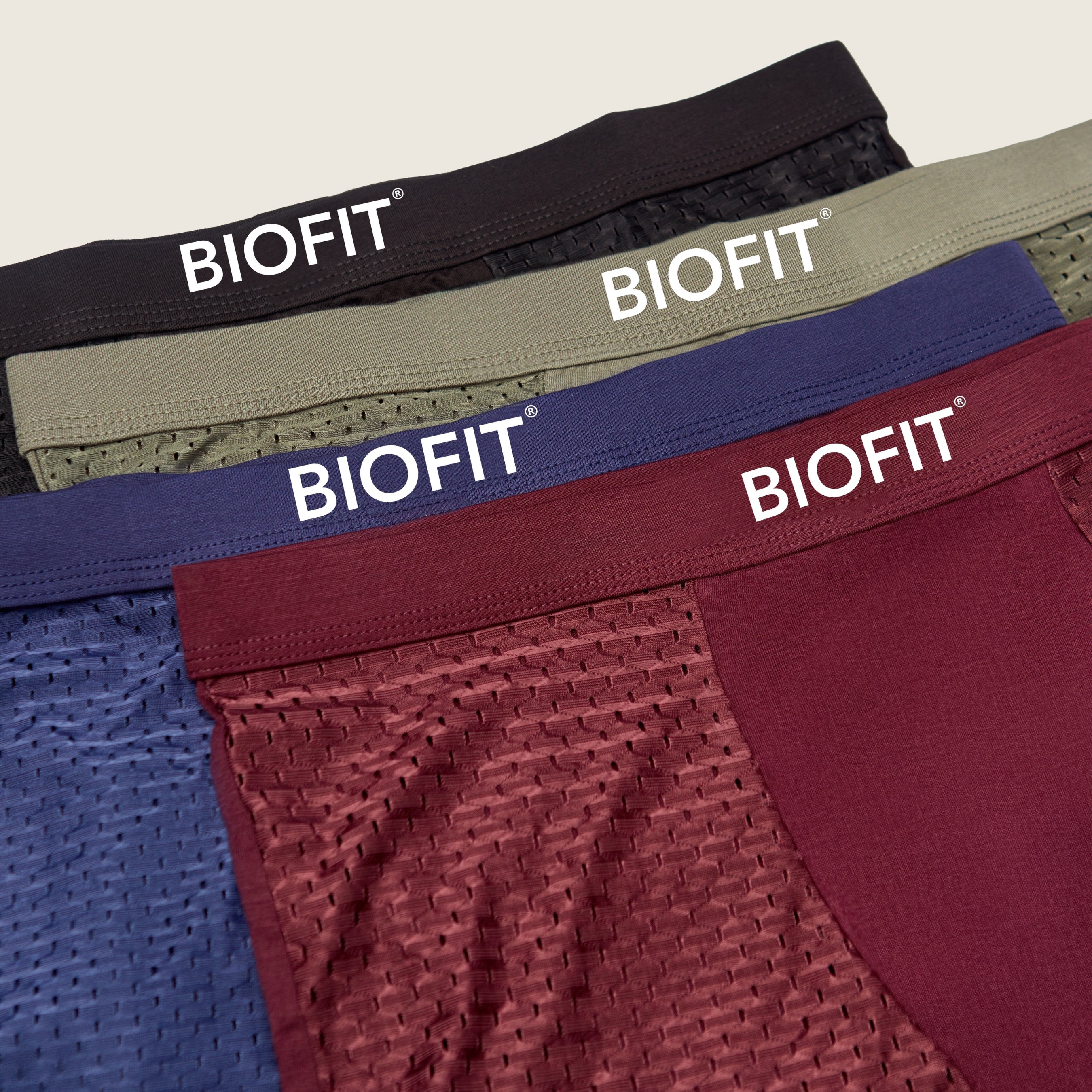Lot de 5 boxers en bambou BIOFIT® Gris | + 5 GRATUITS