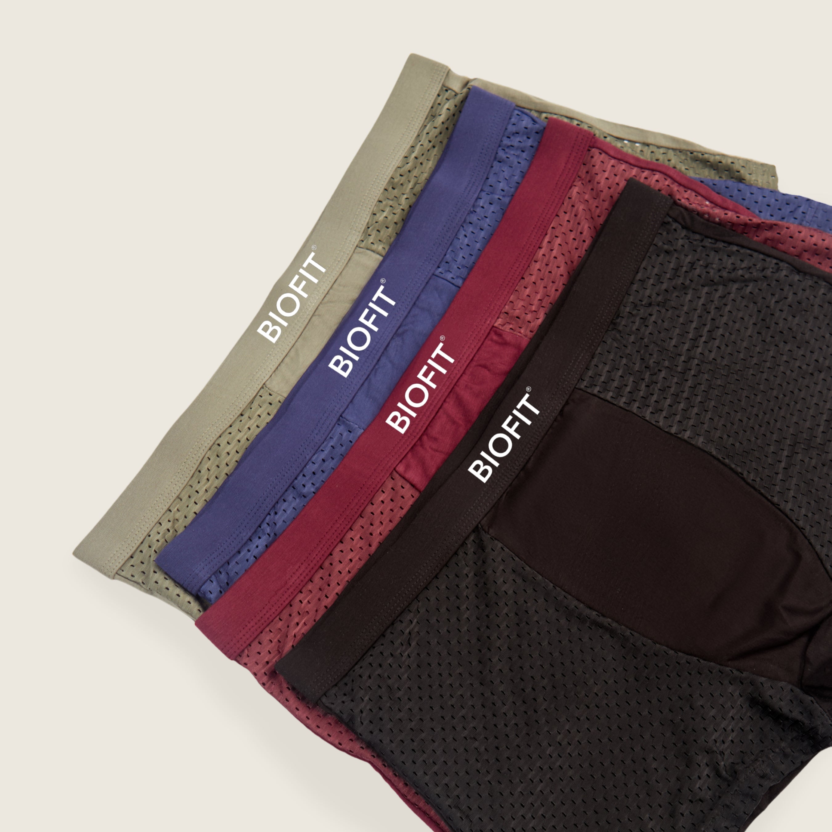 Lot de 5 boxers en bambou BIOFIT® Gris | + 5 GRATUITS