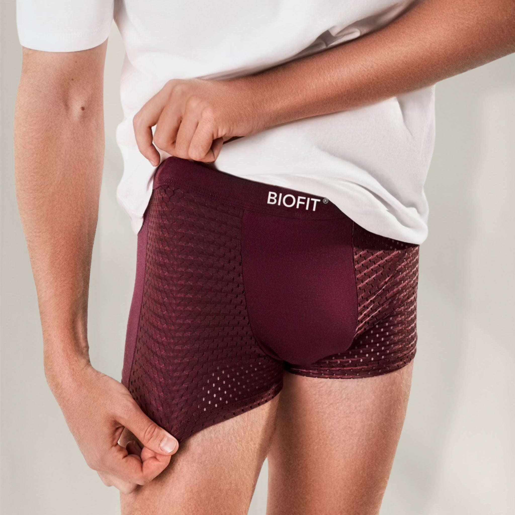 Lot de 5 boxers en bambou BIOFIT® Rouge | + 5 GRATUITS