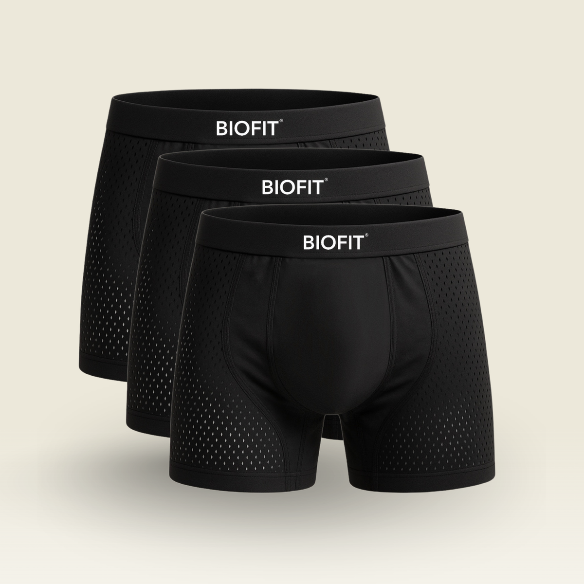 BIOFIT® Origins Black Boxers 3-Pack