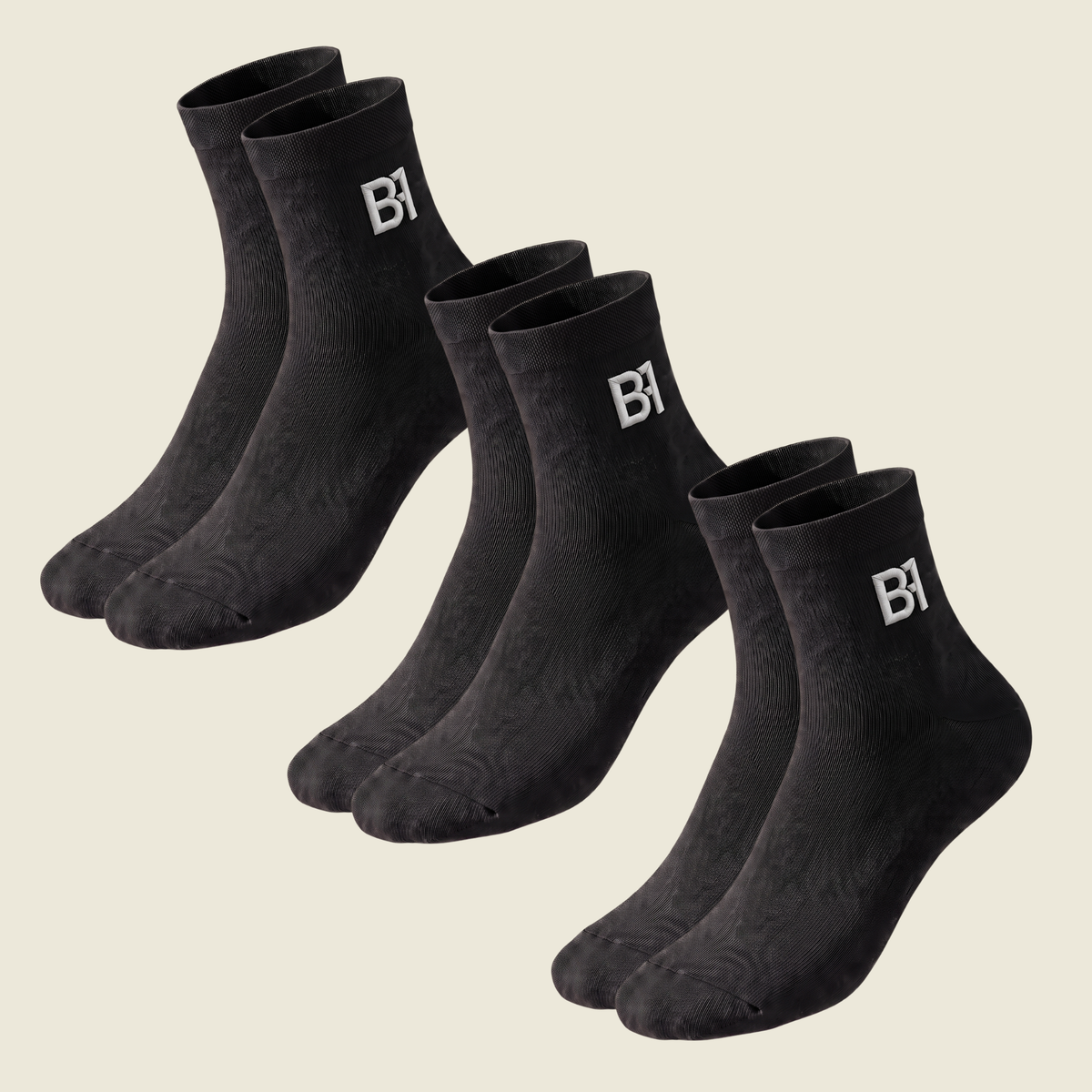 BIOFIT Modal Socks – The All Black 3