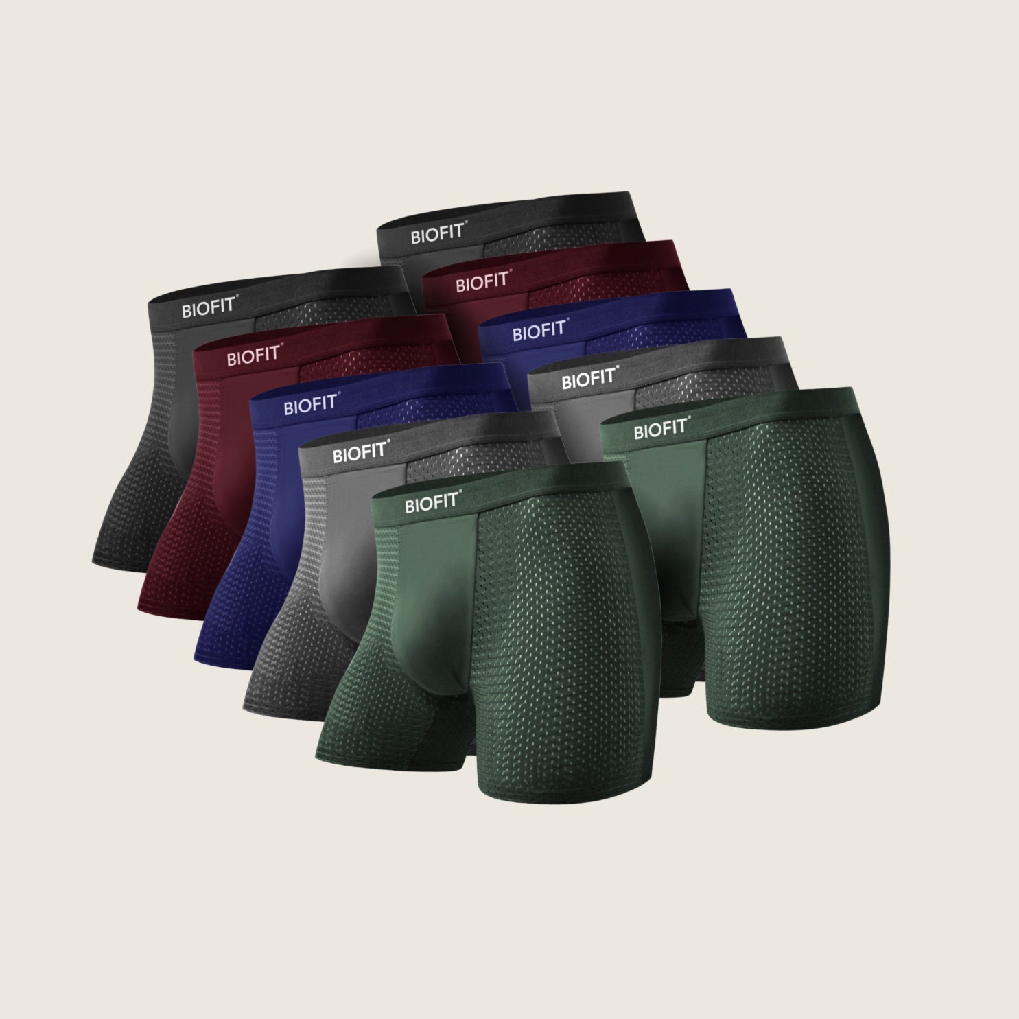 Lot de 5 boxers en bambou BIOFIT® multicolores | + 5 GRATUITS