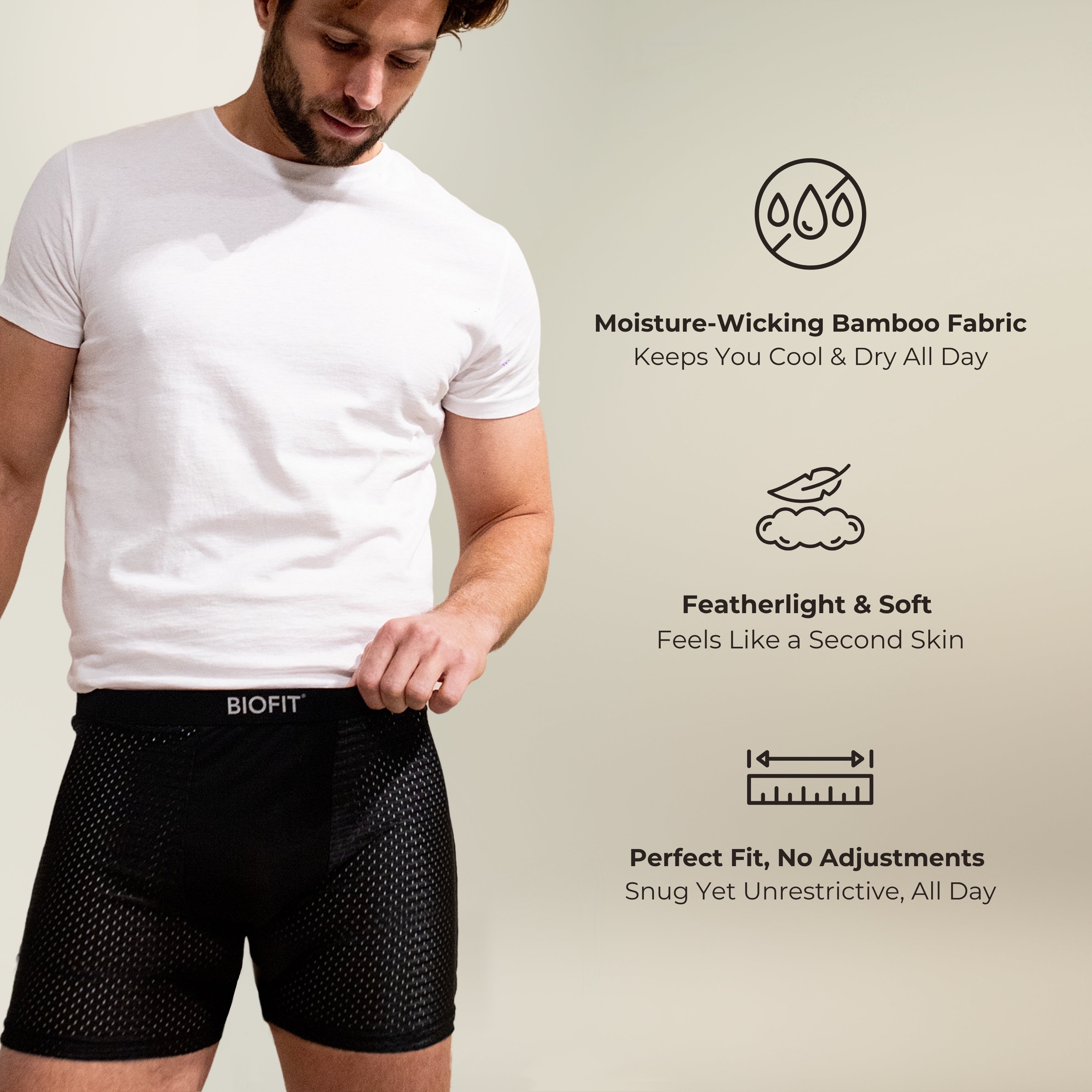 Lot de 5 boxers en bambou BIOFIT® multicolores | + 5 GRATUITS