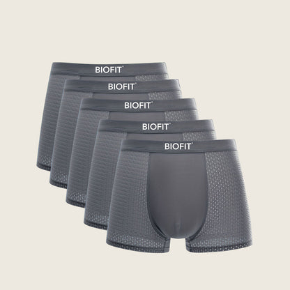 Lot de 5 boxers en bambou BIOFIT® Gris
